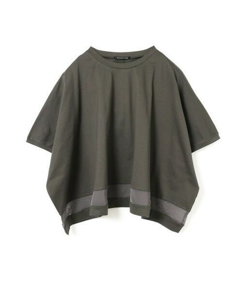 mizuiro ind / ミズイロインド カットソー | mizuiro ind メッシュヘムワイドプルオーバー（ダークグレー(color92)）