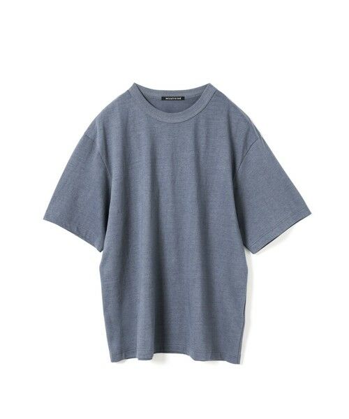 mizuiro ind / ミズイロインド カットソー | mizuiro ind クルーネックワイドTシャツ（ブルーグレー(color31)）