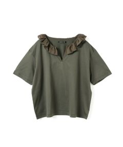 mizuiro ind / ミズイロインド カットソー | mizuiro ind フリルカラースキッパーTシャツ