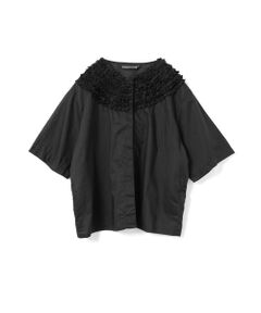 mizuiro ind / ミズイロインド シャツ・ブラウス | mizuiro ind フリルデザインクルーネックシャツ