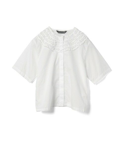 mizuiro ind / ミズイロインド シャツ・ブラウス | mizuiro ind フリルデザインクルーネックシャツ | 詳細1