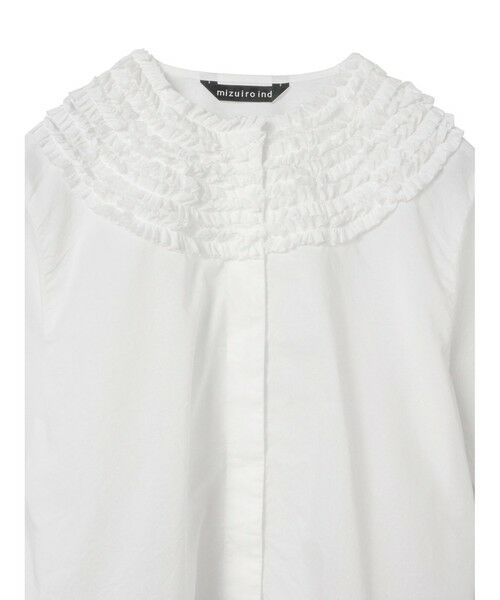mizuiro ind / ミズイロインド シャツ・ブラウス | mizuiro ind フリルデザインクルーネックシャツ | 詳細10