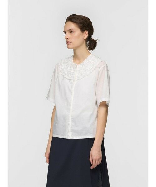 mizuiro ind / ミズイロインド シャツ・ブラウス | mizuiro ind フリルデザインクルーネックシャツ | 詳細3