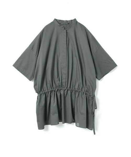 mizuiro ind / ミズイロインド シャツ・ブラウス | mizuiro ind ウエストギャザープルオーバーシャツ（ダークグレー(color92)）