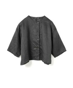 mizuiro ind / ミズイロインド シャツ・ブラウス | mizuiro ind リネンダブルクルーネックシャツ