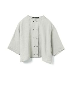 mizuiro ind / ミズイロインド シャツ・ブラウス | mizuiro ind リネンダブルクルーネックシャツ