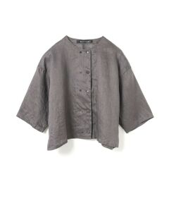 mizuiro ind / ミズイロインド シャツ・ブラウス | mizuiro ind リネンダブルクルーネックシャツ