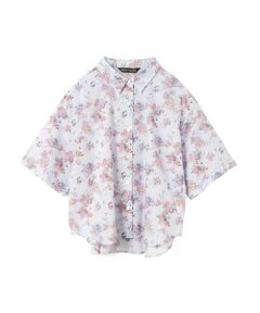 mizuiro ind / ミズイロインド シャツ・ブラウス | mizuiro ind 花柄ハーフスリーブシャツ