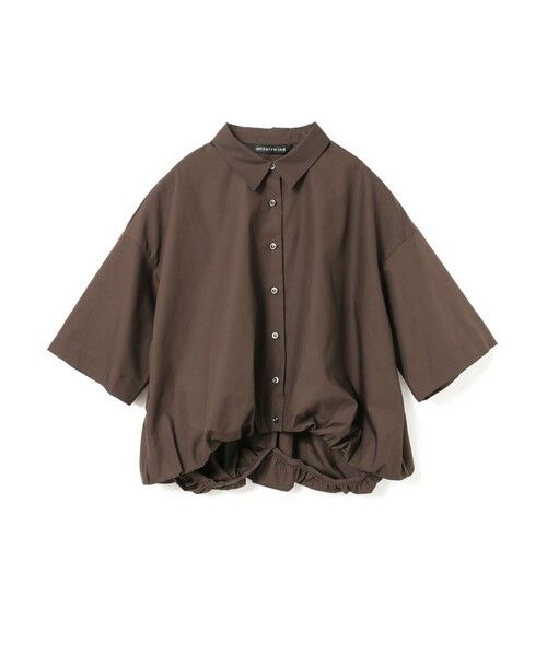 mizuiro ind / ミズイロインド シャツ・ブラウス | mizuiro ind ハーフスリーブバルーンシャツ（ブラウン(color44)）