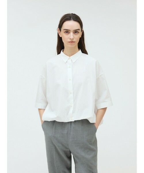 mizuiro ind / ミズイロインド シャツ・ブラウス | mizuiro ind ハーフスリーブバルーンシャツ | 詳細10