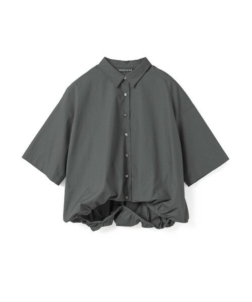 mizuiro ind / ミズイロインド シャツ・ブラウス | mizuiro ind ハーフスリーブバルーンシャツ（ダークグレー(color92)）