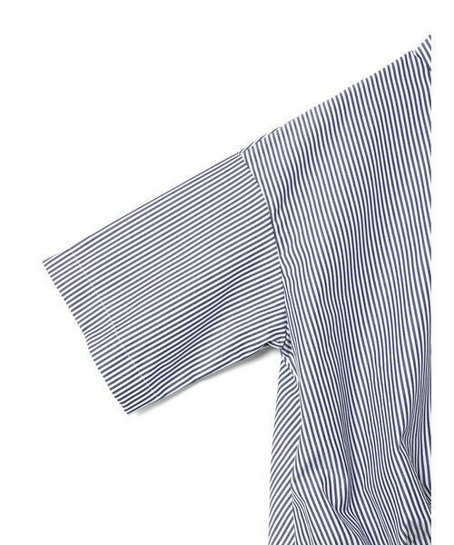 mizuiro ind / ミズイロインド シャツ・ブラウス | mizuiro ind ストライプハーフスリーブバルーンシャツ | 詳細7