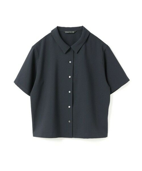 mizuiro ind / ミズイロインド シャツ・ブラウス | mizuiro ind ハーフスリーブシャツ（ネイビー(color77)）