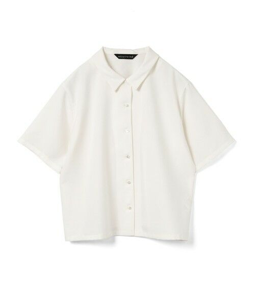 mizuiro ind / ミズイロインド シャツ・ブラウス | mizuiro ind ハーフスリーブシャツ（オフホワイト(color11)）