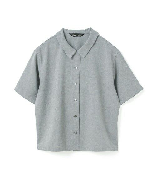 mizuiro ind / ミズイロインド シャツ・ブラウス | mizuiro ind ハーフスリーブシャツ（ライトグレー(color90)）