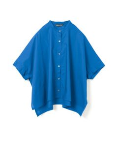 mizuiro ind / ミズイロインド シャツ・ブラウス | mizuiro ind ハーフスリーブスタンドカラーワイドシャツ