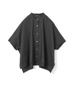 mizuiro ind / ミズイロインド シャツ・ブラウス | mizuiro ind ハーフスリーブスタンドカラーワイドシャツ