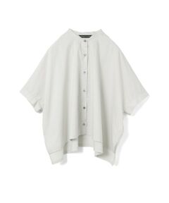mizuiro ind / ミズイロインド シャツ・ブラウス | mizuiro ind ハーフスリーブスタンドカラーワイドシャツ