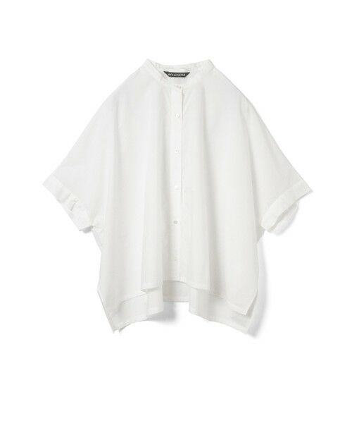 mizuiro ind / ミズイロインド シャツ・ブラウス | mizuiro ind ハーフスリーブスタンドカラーワイドシャツ | 詳細3