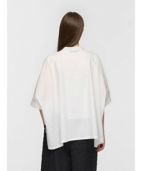 mizuiro ind / ミズイロインド シャツ・ブラウス | mizuiro ind ハーフスリーブスタンドカラーワイドシャツ | 詳細8