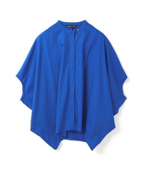 mizuiro ind / ミズイロインド シャツ・ブラウス | mizuiro ind スタンドカラーコクーンシャツ（ブルー(color31)）
