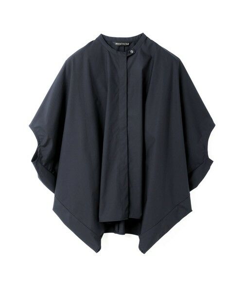 mizuiro ind / ミズイロインド シャツ・ブラウス | mizuiro ind スタンドカラーコクーンシャツ（ネイビー(color77)）