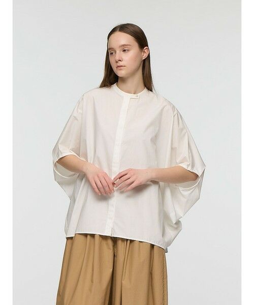 mizuiro ind / ミズイロインド シャツ・ブラウス | mizuiro ind スタンドカラーコクーンシャツ | 詳細15