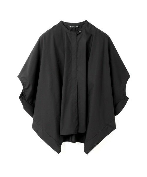 mizuiro ind / ミズイロインド シャツ・ブラウス | mizuiro ind スタンドカラーコクーンシャツ（ブラック(color99)）
