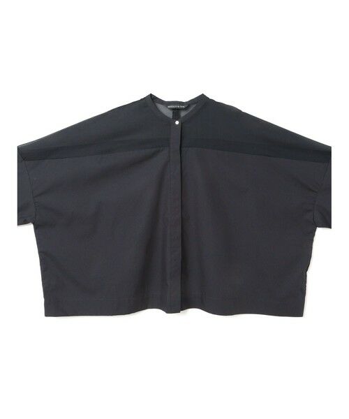mizuiro ind / ミズイロインド シャツ・ブラウス | mizuiro ind シアーショルダースタンドカラーワイドシャツ | 詳細2