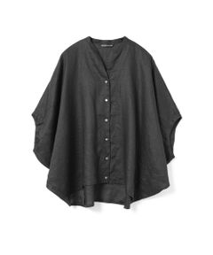 mizuiro ind / ミズイロインド シャツ・ブラウス | mizuiro ind リネンスタンドカラーコクーンシャツ