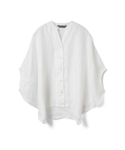 mizuiro ind / ミズイロインド シャツ・ブラウス | mizuiro ind リネンスタンドカラーコクーンシャツ | 詳細2