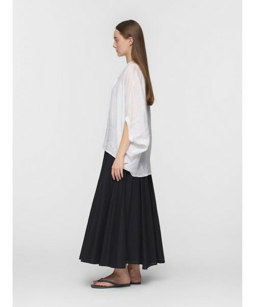 mizuiro ind / ミズイロインド シャツ・ブラウス | mizuiro ind リネンスタンドカラーコクーンシャツ | 詳細10