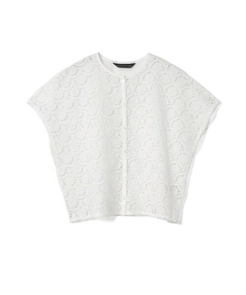 mizuiro ind / ミズイロインド シャツ・ブラウス | mizuiro ind レースコンビクルーネックシャツ | 詳細1