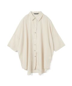 mizuiro ind / ミズイロインド シャツ・ブラウス | mizuiro ind ハーフスリーブワイドシャツ