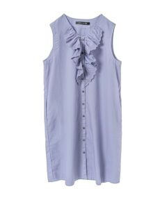 mizuiro ind / ミズイロインド ドレス | mizuiro ind レースフリルノースリーブワンピース
