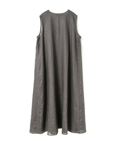 mizuiro ind / ミズイロインド ロング・マキシ丈ワンピース | mizuiro ind リネンVネックフレアワンピース | 詳細15