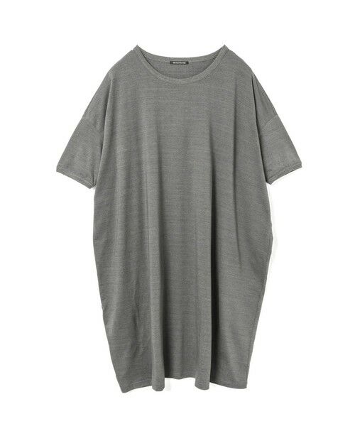 mizuiro ind / ミズイロインド ロング・マキシ丈ワンピース | mizuiro ind クルーネックワイドワンピース（グレー(color91)）