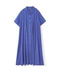 mizuiro ind / ミズイロインド ロング・マキシ丈ワンピース | mizuiro ind ハーフスリーブフレアシャツワンピース