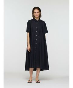 mizuiro ind / ミズイロインド ロング・マキシ丈ワンピース | mizuiro ind ハーフスリーブフレアシャツワンピース