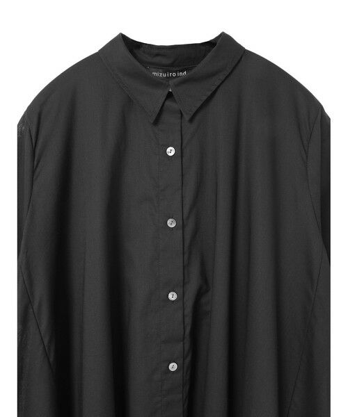 mizuiro ind / ミズイロインド ロング・マキシ丈ワンピース | mizuiro ind ハーフスリーブフレアシャツワンピース | 詳細8