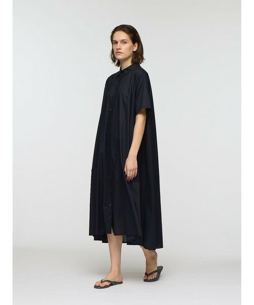 mizuiro ind / ミズイロインド ロング・マキシ丈ワンピース | mizuiro ind ハーフスリーブフレアシャツワンピース | 詳細5
