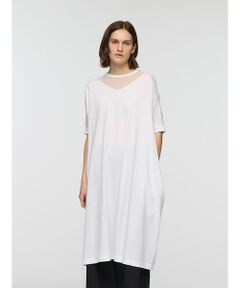 mizuiro ind / ミズイロインド ロング・マキシ丈ワンピース | mizuiro ind チュールネックワイドワンピース