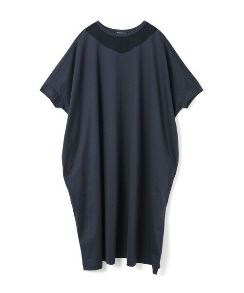 mizuiro ind / ミズイロインド ロング・マキシ丈ワンピース | mizuiro ind チュールネックワイドワンピース（ネイビー(color77)）