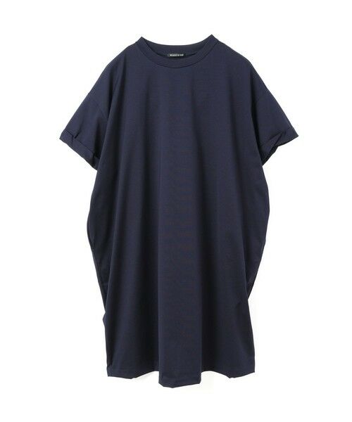 mizuiro ind / ミズイロインド ドレス | mizuiro ind ロールアップスリーブワイドワンピース（ネイビー(color77)）