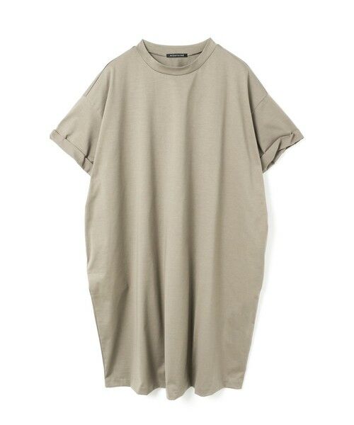 mizuiro ind / ミズイロインド ドレス | mizuiro ind ロールアップスリーブワイドワンピース（グレージュ(color20)）