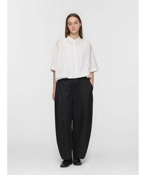 mizuiro ind / ミズイロインド その他パンツ | mizuiro ind タックコクーンスラックス（ブラック(color99)）