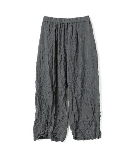 mizuiro ind / ミズイロインド その他パンツ | mizuiro ind リンクルプリーツストライプワイドイージーパンツ（チャコールグレーA(color92A)）