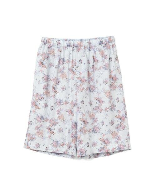 mizuiro ind / ミズイロインド その他パンツ | mizuiro ind フラワープリントハーフパンツ(サックス×オレンジ(color30))