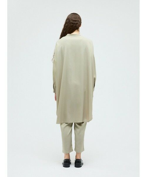 mizuiro ind / ミズイロインド シャツ・ブラウス | mizuiro ind T/Rバンドカラーロングシャツ | 詳細16