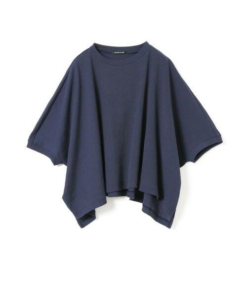 mizuiro ind / ミズイロインド カットソー | mizuiro ind クレープワイドプルオーバー(ネイビー(color77))
